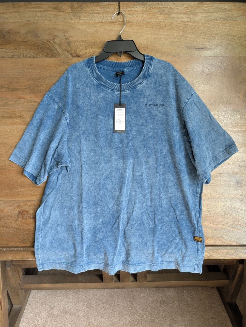G-Star Indigo Boxy Tee Shirt Mens XL Blue Short Sleeve Crew Neck Pullover NWT